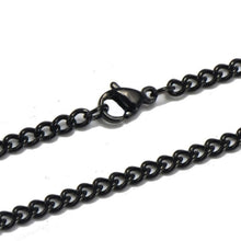 Load image into Gallery viewer, Black Titanium Steel Cross Necklace/ Black Chain Pendant Necklace