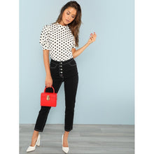 Load image into Gallery viewer, Puff Sleeve Polka Dot Top