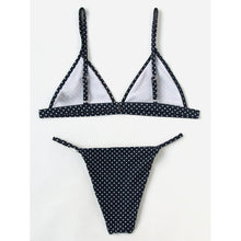Load image into Gallery viewer, Polka Dot Print Triangle Bikini Set
