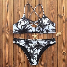 Load image into Gallery viewer, Miami Style Coconut Tree Palm Print 2 Piece Bikini Set
