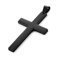 Load image into Gallery viewer, Black Titanium Steel Cross Necklace/  Black Chain Pendant Necklace

