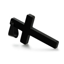 Load image into Gallery viewer, Black Titanium Steel Cross Necklace/  Black Chain Pendant Necklace

