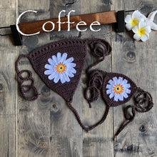 Load image into Gallery viewer, Handmade Crochet Flower Micro Bikini
