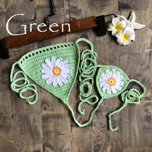 Load image into Gallery viewer, Handmade Crochet Flower Micro Bikini
