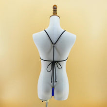 Load image into Gallery viewer, Blue Micro Slingshot Teardrop G-String Monokini
