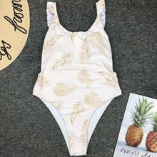 Load image into Gallery viewer, Leaf Print One Piece Swimwear
