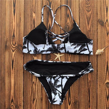 Load image into Gallery viewer, Miami Style Coconut Tree Palm Print 2 Piece Bikini Set
