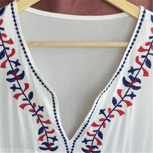 Load image into Gallery viewer, Embroidery Vintage Beach Tunic Cover up
