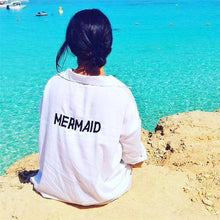 Load image into Gallery viewer, MERMAID Embroidery Robe Beach Cover Up
