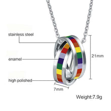 Load image into Gallery viewer, Gay Pride LGBT Titanium Stainless Steel Necklaces Pendant.
