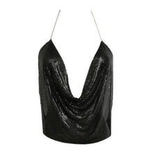 Load image into Gallery viewer, Metal V-Neck Sequin Backless Camisole Top
