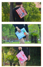 Load image into Gallery viewer, Designer Fashion Striped Wet Bikini Clutch Bag
