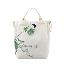 Load image into Gallery viewer, Cartoon Cats Printed Canvas Beach Bag
